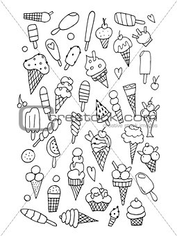 Icecream collection, sketch for your design