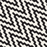 Vector Seamless ZigZag Rounded Diagonal Lines Geometric Pattern