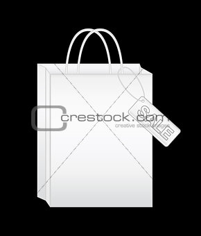 White shopping bags. eps10 vector illustration