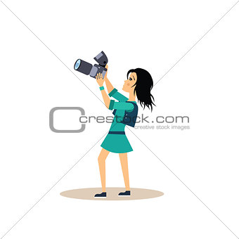 Vector Photographer in Flat Style