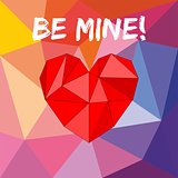 Be mine valentines vector card