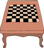 Chess table with short legs