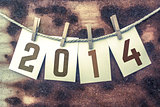 2014 Concept Pinned Stamped Cards on Twine Theme