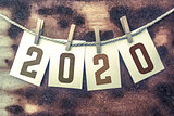 2020 Concept Pinned Stamped Cards on Twine Theme