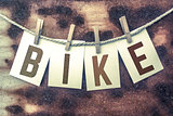 Bike Concept Pinned Stamped Cards on Twine Theme