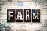 Farm Concept Metal Letterpress Type