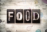 Food Concept Metal Letterpress Type