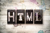 HTML Concept Metal Letterpress Type