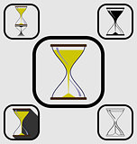 Hourglass icons set