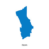 Detailed vector map of Herm