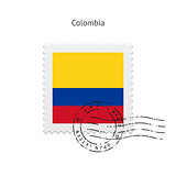 Colombia Flag Postage Stamp.