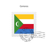 Comoros Flag Postage Stamp.
