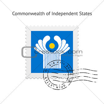 Commonwealth of Independent States Flag Postage Stamp.