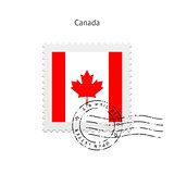 Canada Flag Postage Stamp.