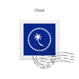 Chuuk Flag Postage Stamp.