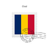 Chad Flag Postage Stamp.