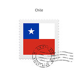 Chile Flag Postage Stamp.