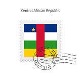 Central African Republic Flag Postage Stamp.