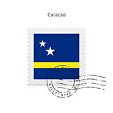 Curacao Flag Postage Stamp.