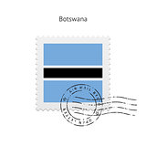 Botswana Flag Postage Stamp.