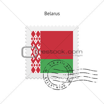 Belarus Flag Postage Stamp.