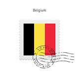 Belgium Flag Postage Stamp.