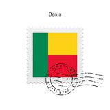 Benin Flag Postage Stamp.