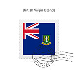 British Virgin Islands Flag Postage Stamp.