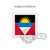 Antigua and Barbuda Flag Postage Stamp.