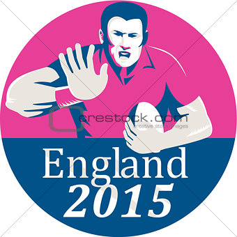 Rugby Player Fending England 2015 Circle