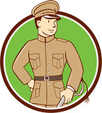 World War One British Officer Circle Cartoon 