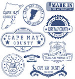 Cape May county, NJ, generic stamps and signs