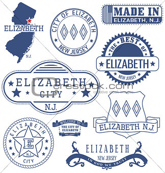 Elizabeth city, NJ, generic stamps and signs