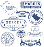 Mercer county, NJ, generic stamps and signs