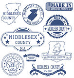 Middlesex county, NJ, generic stamps and signs