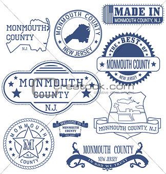 Monmouth county, NJ, generic stamps and signs