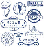 Ocean county, NJ, generic stamps and signs
