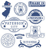Paterson city, NJ, generic stamps and signs