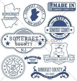 Somerset county, NJ, generic stamps and signs