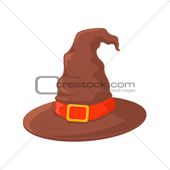 Witch hat with buckle.