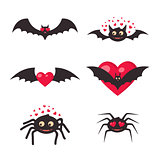 Inlove bats and spiders.