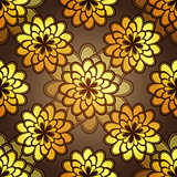 Seamless dark floral pattern