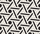 Vector Seamless Black and White Geometric Pattern