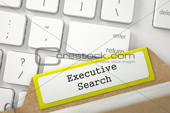 Archive Bookmarks of Card Index with Executive Search.