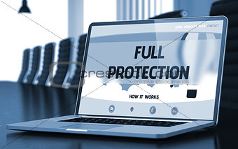 Full Protection on Laptop in Meeting Room.
