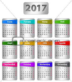 2017 Spanish calendar