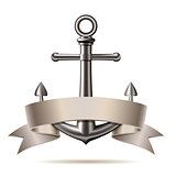 Anchor emblem, vector