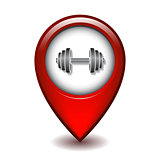 Set of bright map pointer icon.