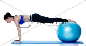 woman fitness pilates exercices isolated
