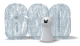 frozen number six hundred and polar bear - 3d rendering